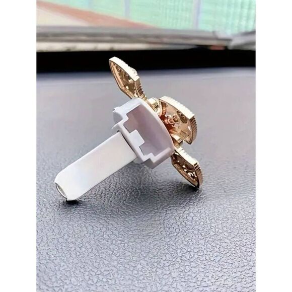 2/$21 Sophisticated Gold Cross Car Vent Clip - Picture 2 of 5